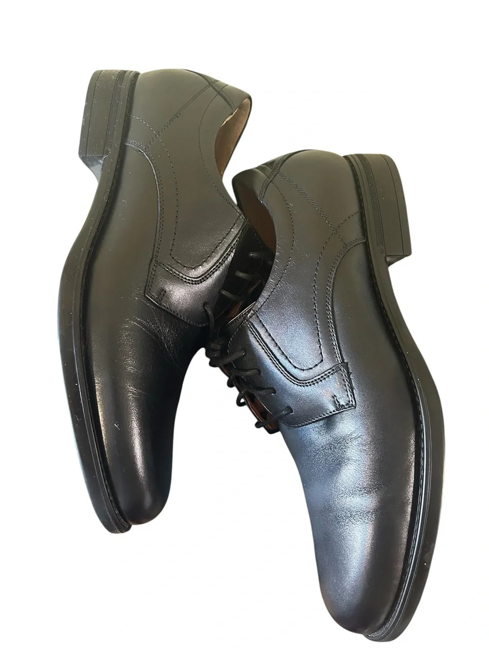 Florsheim  Comfotech Leather Upper E-Wide Black Oxford Box -Dress Shoes Men’s